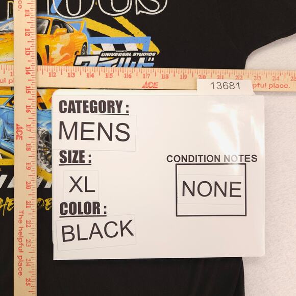 Fast And Furious Movie Crew Neck Short Sleeve T Shirt Mens Size XL Black - Picture 7 of 9